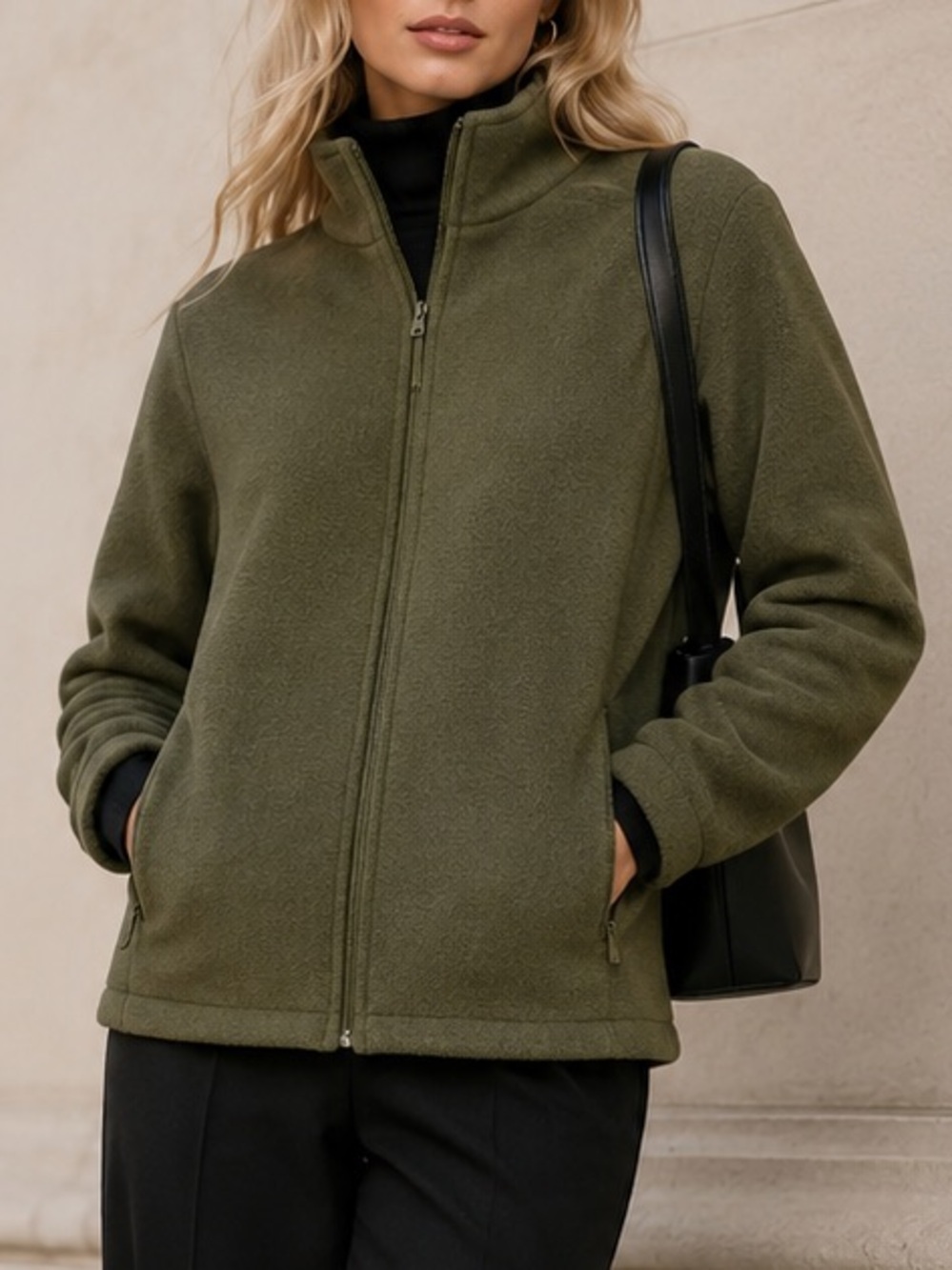 Prospirit Athletic Gear Reversible Green/Tan Fleece Jacket (397)